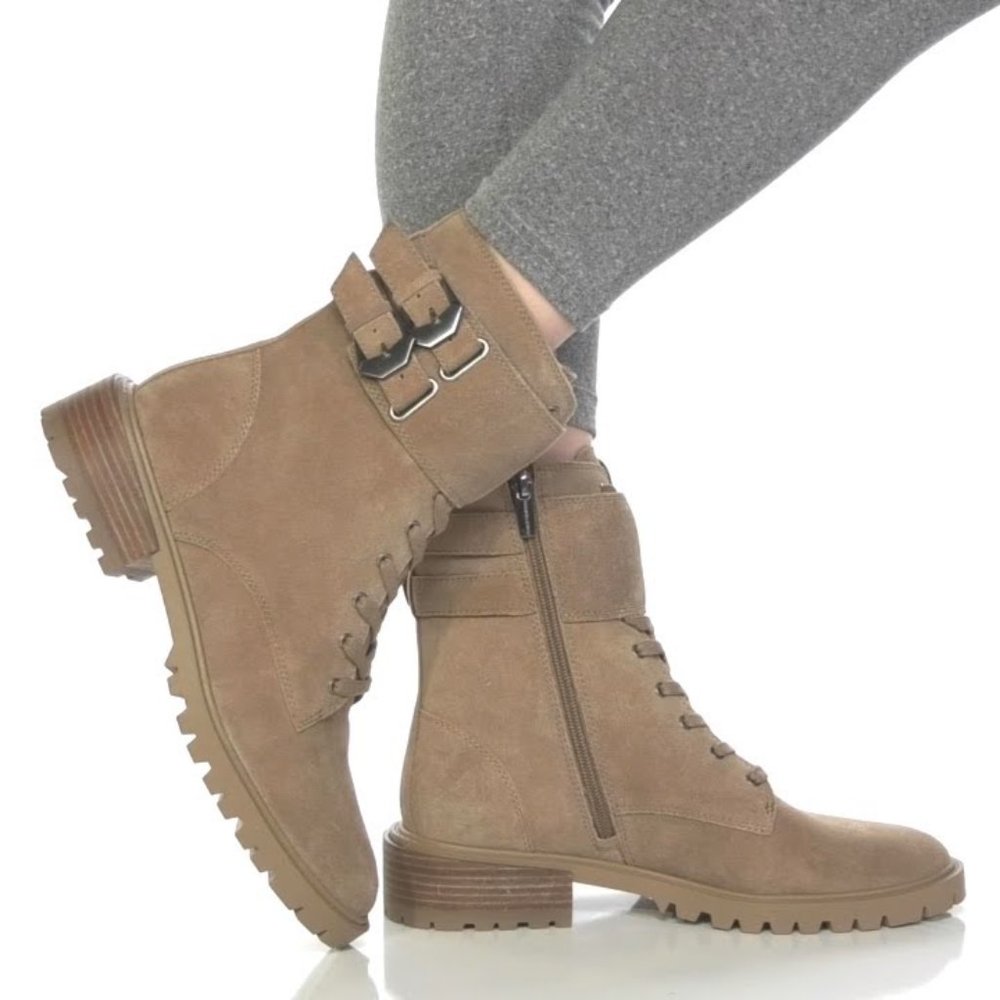 Vince Camuto Fawdry Combat Boot Wild Mushroom - Picture 2 of 8